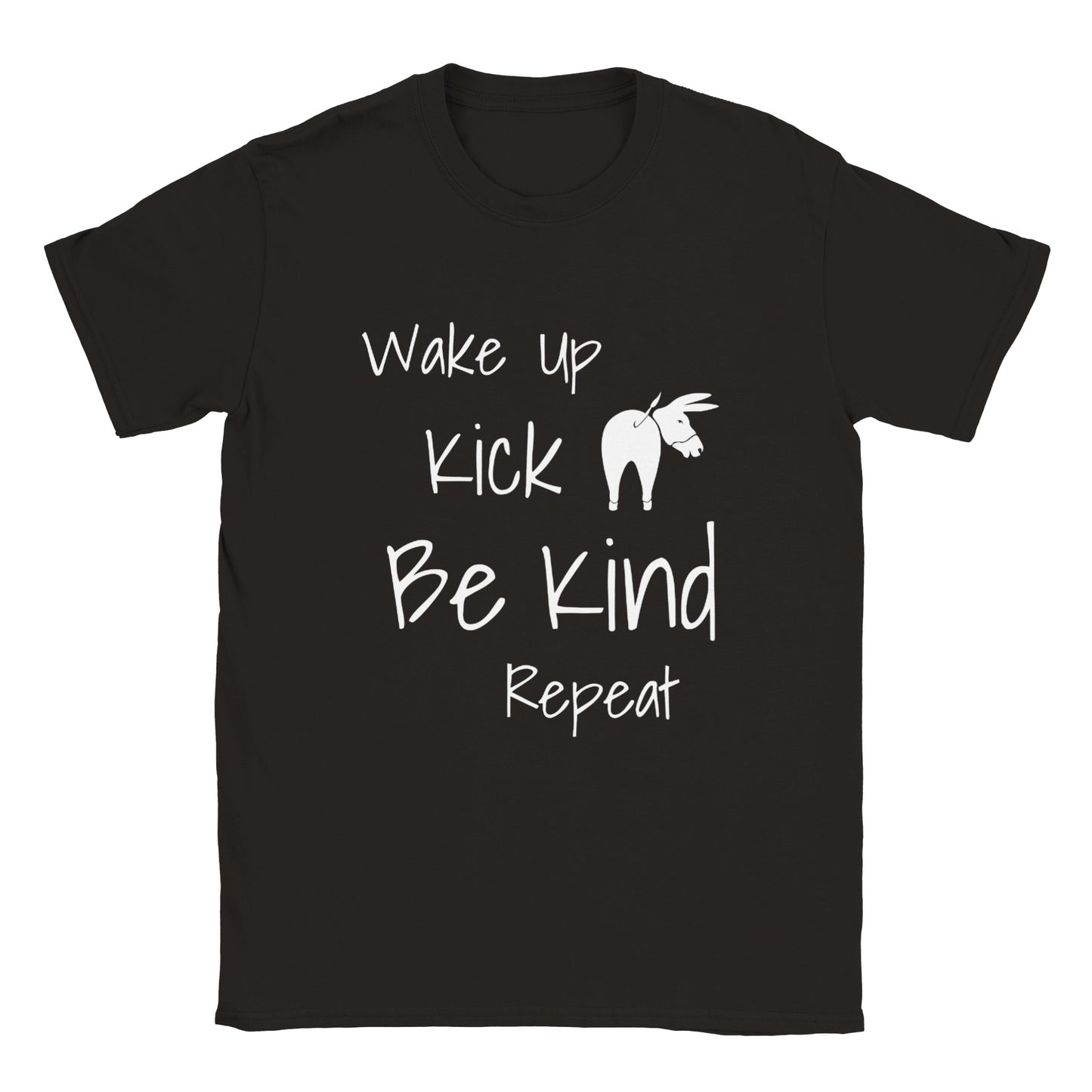 Wake Up Kick Butt Be Kind Kids TShirt (4 colours)